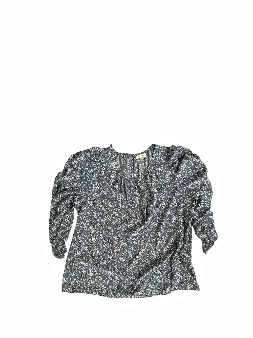 Max Studio Floral Blouse in Blue & Pink Size
